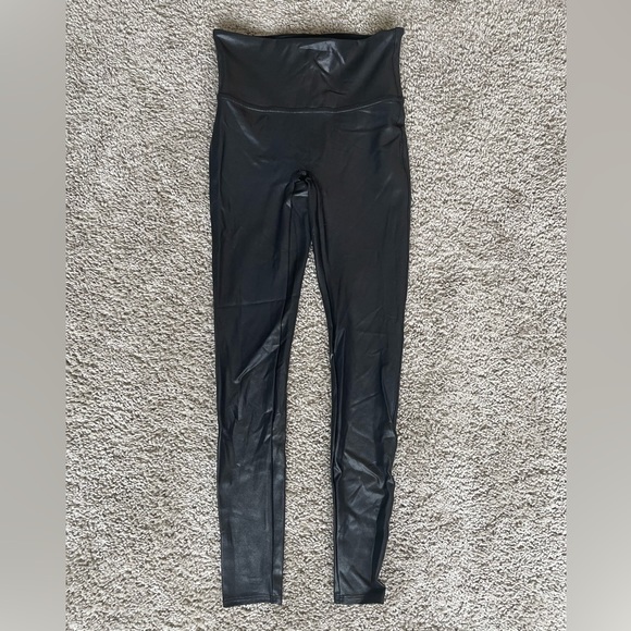 SPANX Pants - SPANX Metallic Faux Leather Leggings